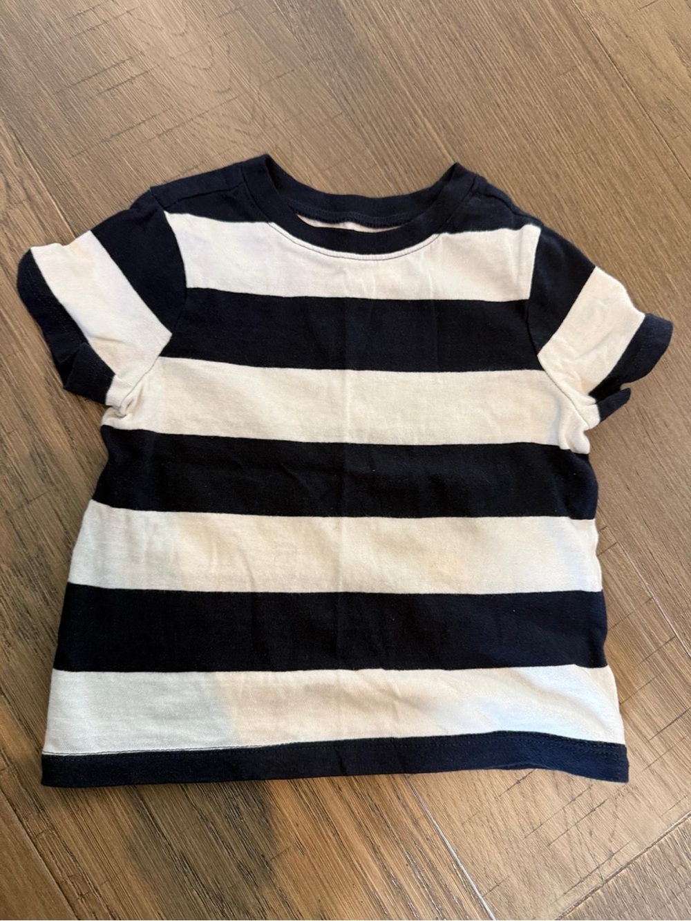 Striped Navy & White Short Sleeve Tee for Kids